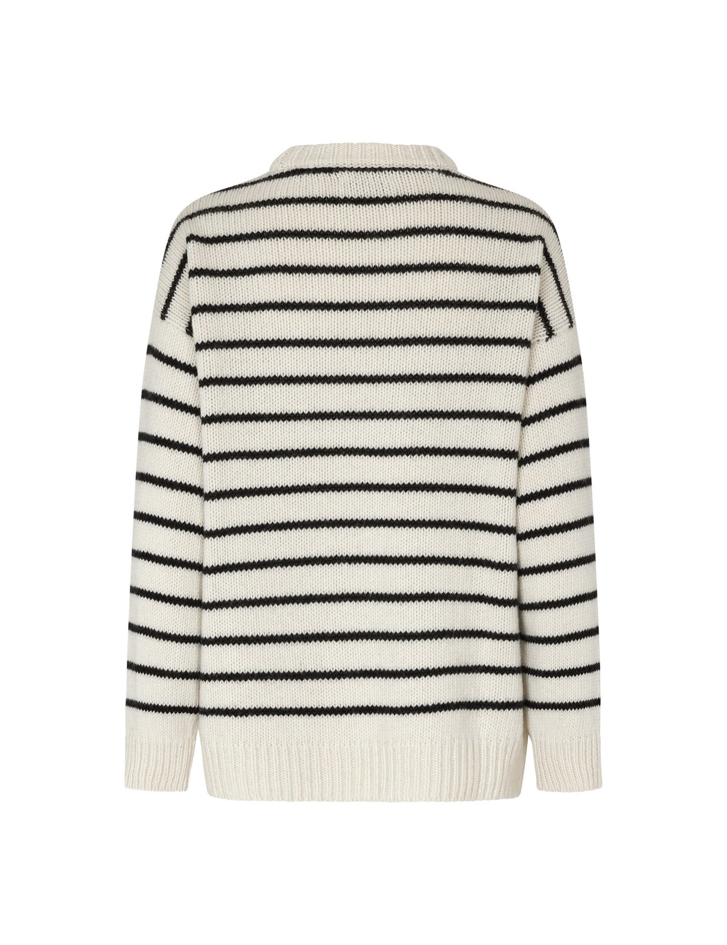 Recycled Iceland Lefty Sweater, Black/Winter White