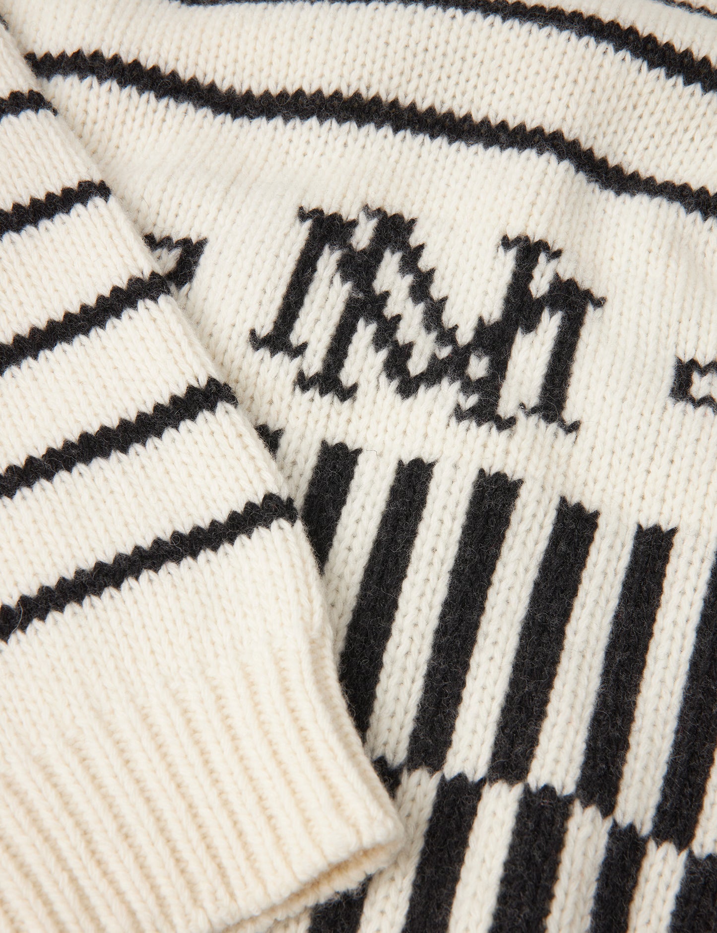 Recycled Iceland Lefty Sweater, Black/Winter White
