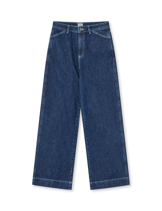 Heavy Denim Kargo pants, Powder/Blue