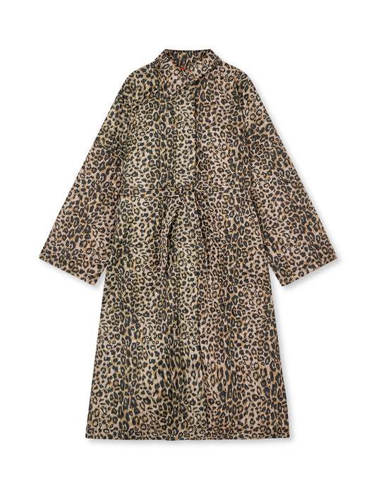 Quilt Ruler Coat AOP, Leopard AOP/Black