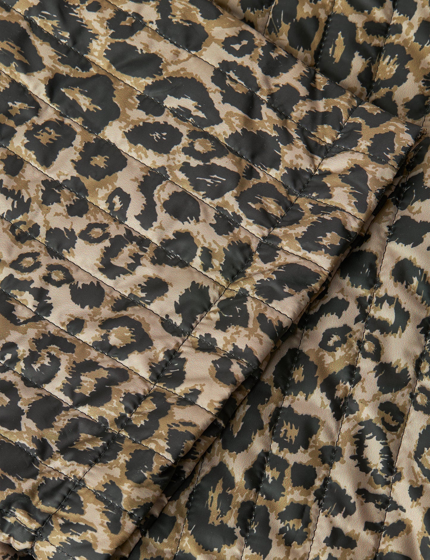 Quilt Ruler Coat AOP, Leopard AOP/Black
