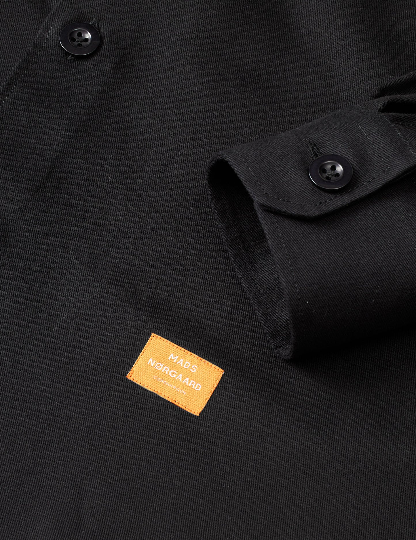 Crisp Twill Storm Work Shirt, Black