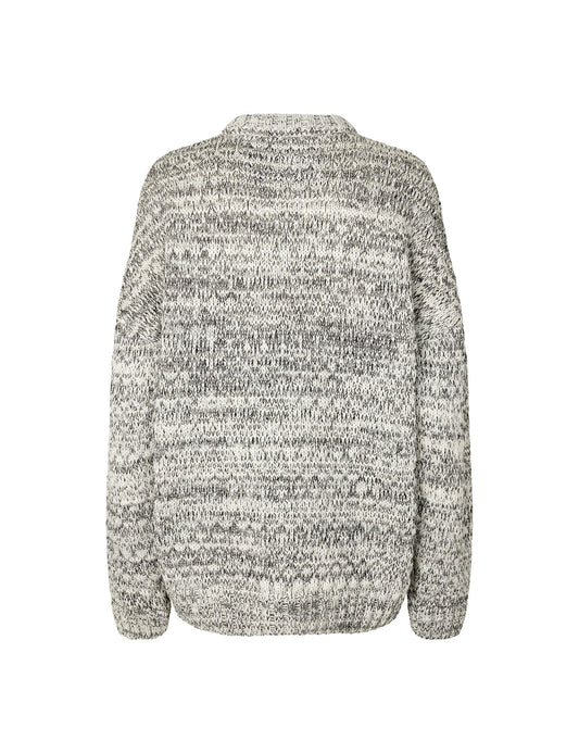 100% Wool Bruno Sweater, Off White/Black