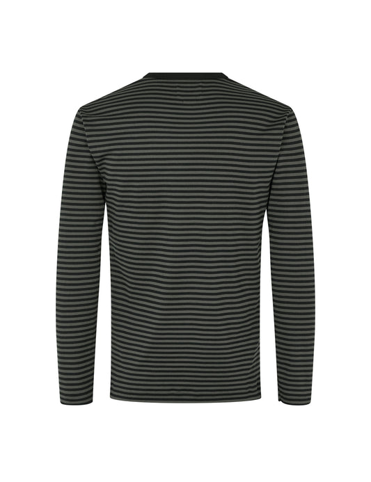 Duo Rib Tobias Tee LS, Beluga/Black
