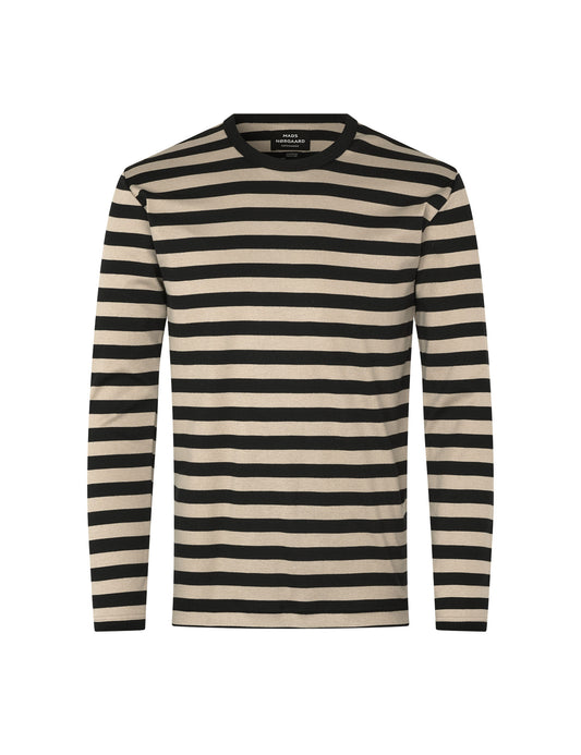 Midi Rib Tobias Tee LS, Seneca Rock/Black