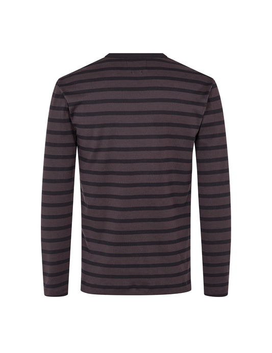 Trio Rib Tobias Tee LS, After Dark/Black