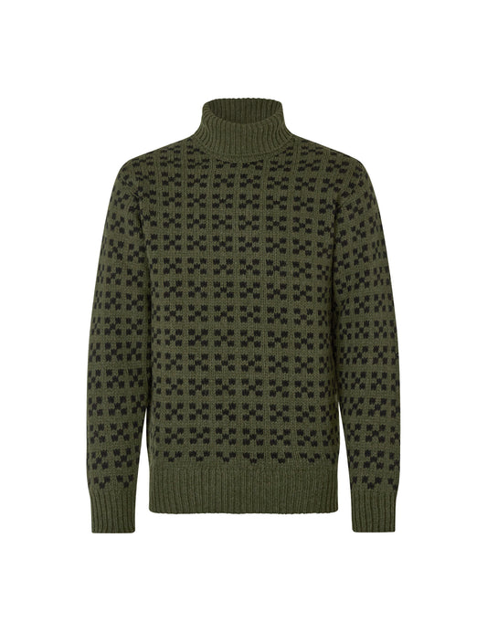 Eco Wool Iceland Bue Knit, Beluga/Black