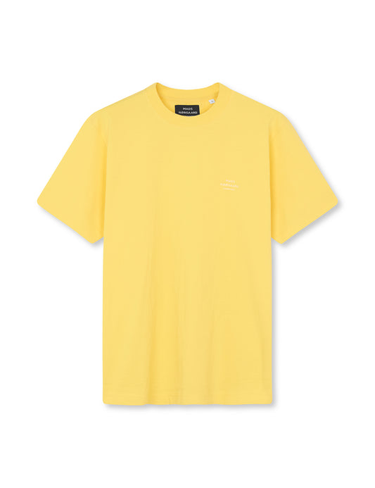 Cotton Jersey Frode Emb Logo Tee, Lemon Zest