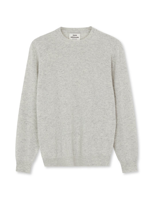 Eco Wool Kasey Sweater, Bright Grey Melange