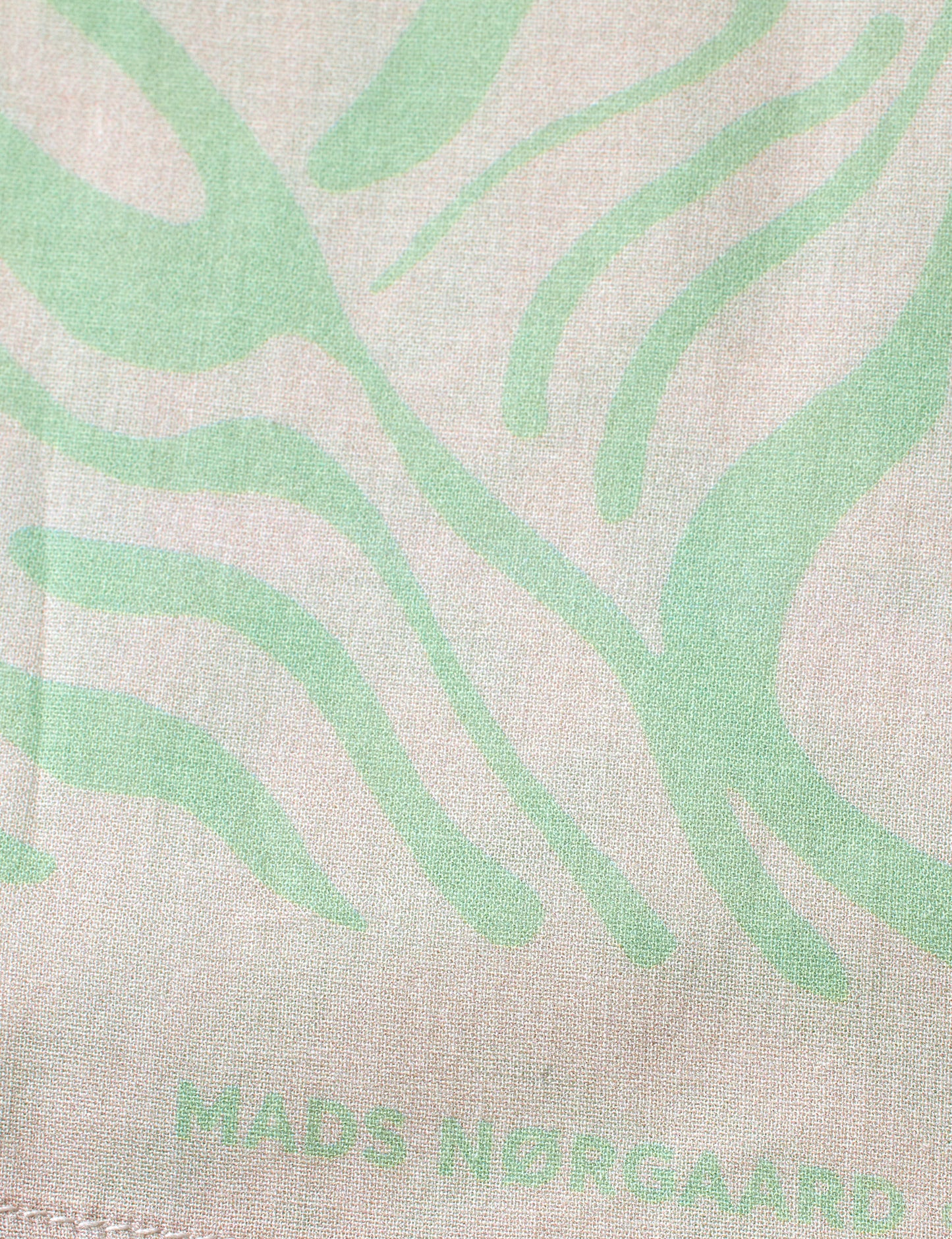 Soft Cotton Self Scarf, Zebra AOP/Paradise Green