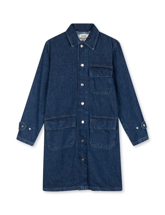 Heavy Denim Jeiru Coat, Vintage Blue