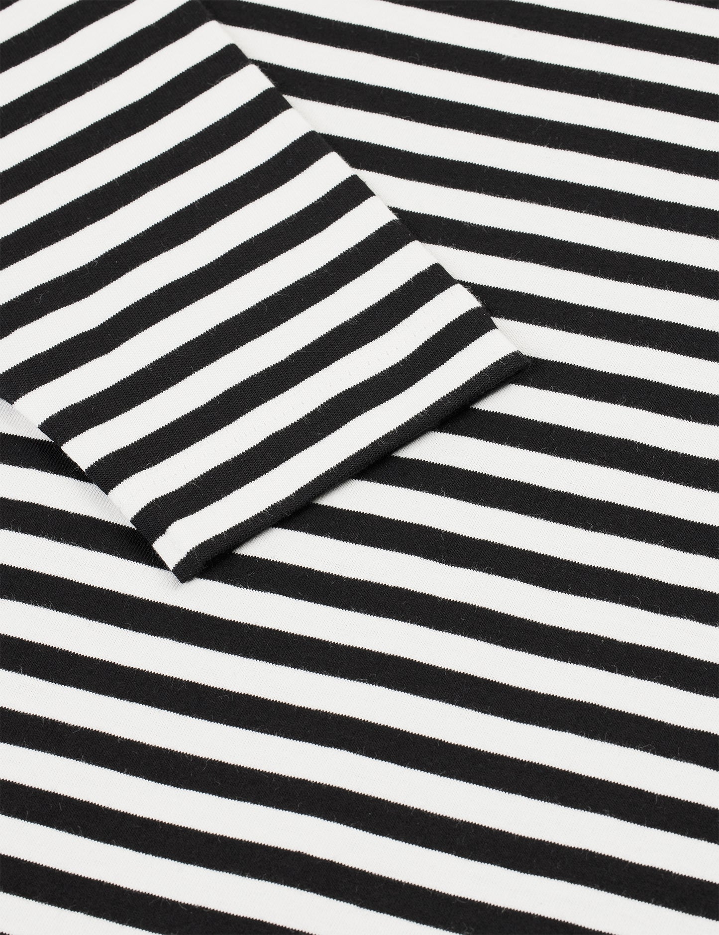 Soft Single Stripe Silas Dress, Black/Snow White