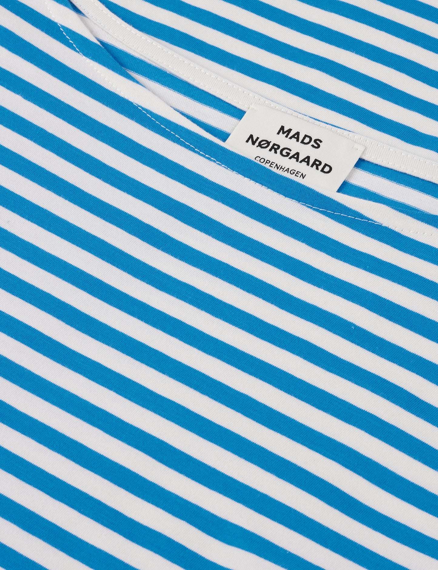 Soft Single Stripe Silas Dress, Mediterrenean Blue/Snowwhite