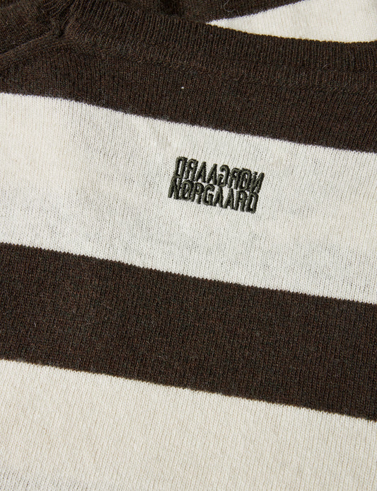 Eco Wool Stripe Kasey Sweater, Turkish Coffee/Winter White