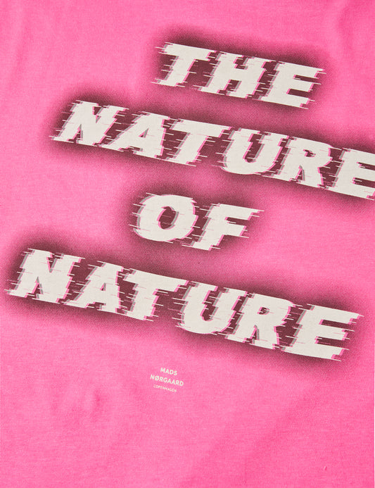 Single Cotton Dassel Tee, Carmine Rose