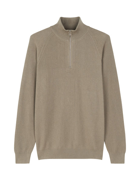Tight Cotton Rune Half Zip Knit, Silver Sage – MADS NØRGAARD