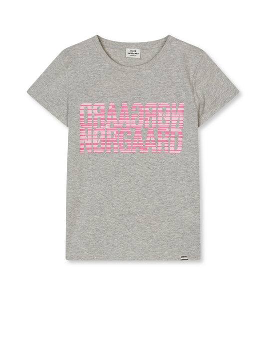 Single Cotton Tuvina Tee, Light Grey Melange