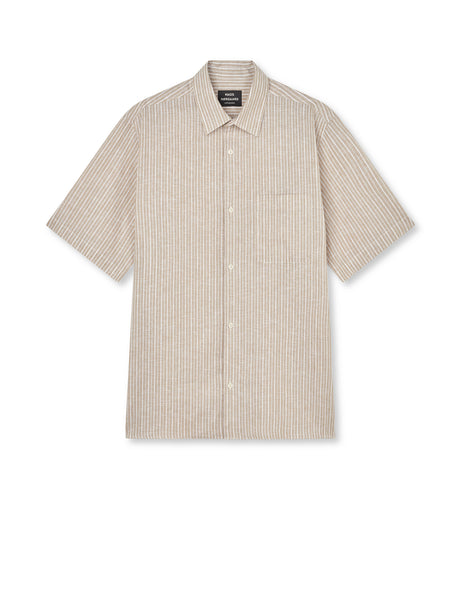 【NOICE】 CASA LINEN STRIPED SHIRT /追跡付 NOICE】 CASA LINEN STRIPED SHIRT /追跡付 (NOICE/シャツ