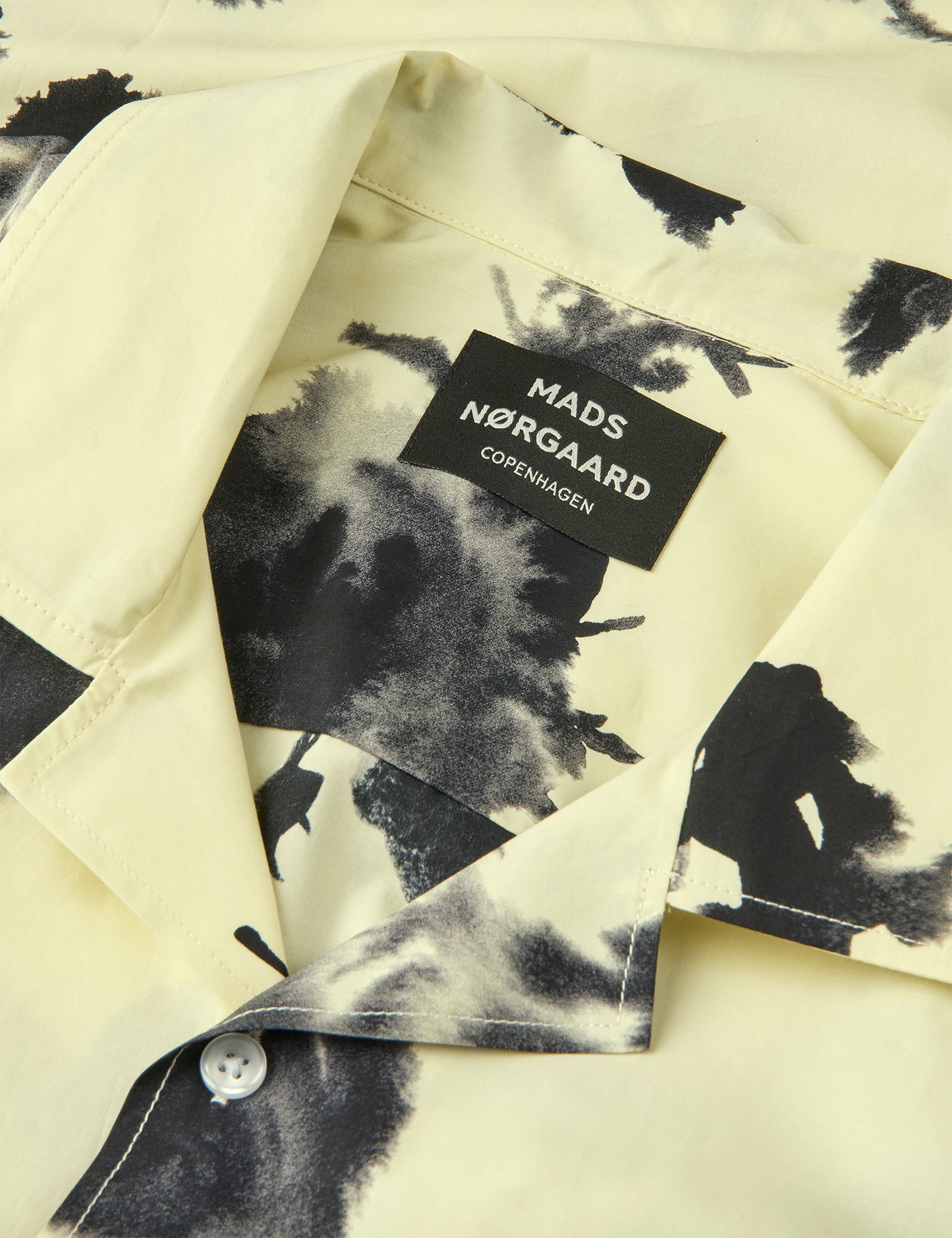 Prime Cotton Poplin Kenji AOP Shirt SS, Tender Yellow