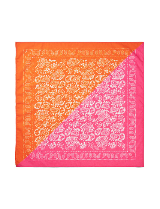 Soft Cotton Paisley Scarf, Fandango Pink/Vibrant Orange