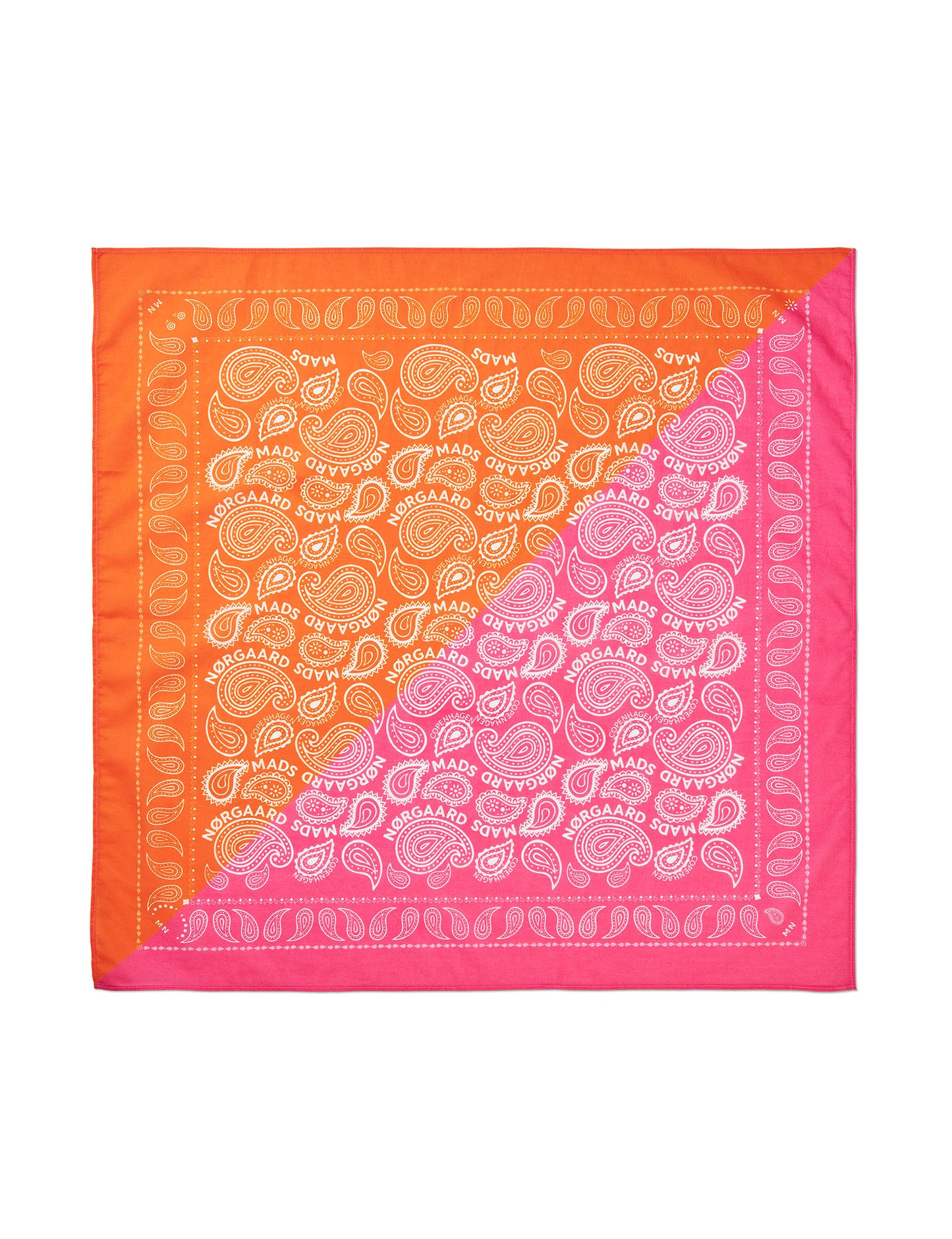 Soft Cotton Paisley Scarf, Fandango Pink/Vibrant Orange