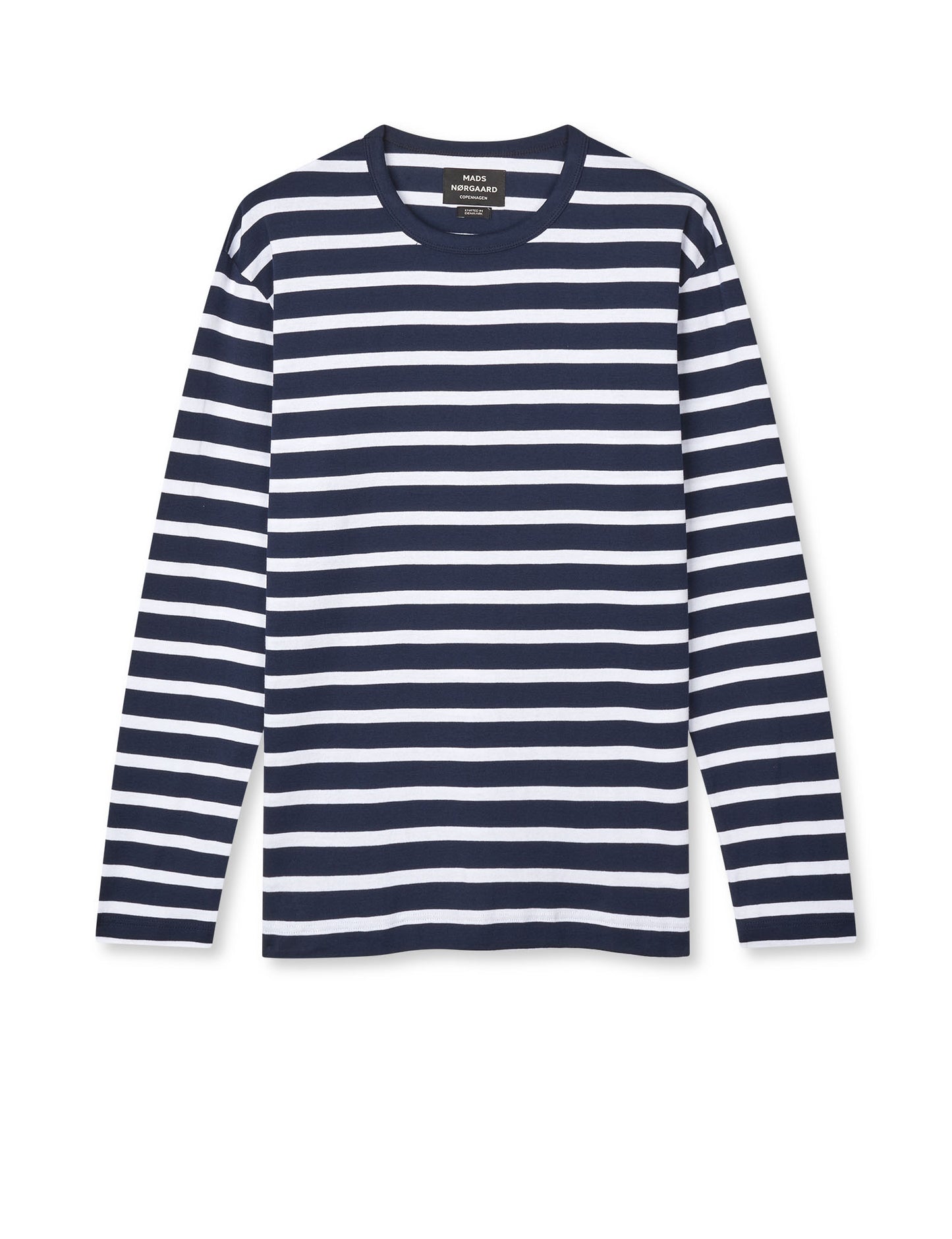 Trio Rib Tobias Tee LS, Parisian Night/Brilliant White