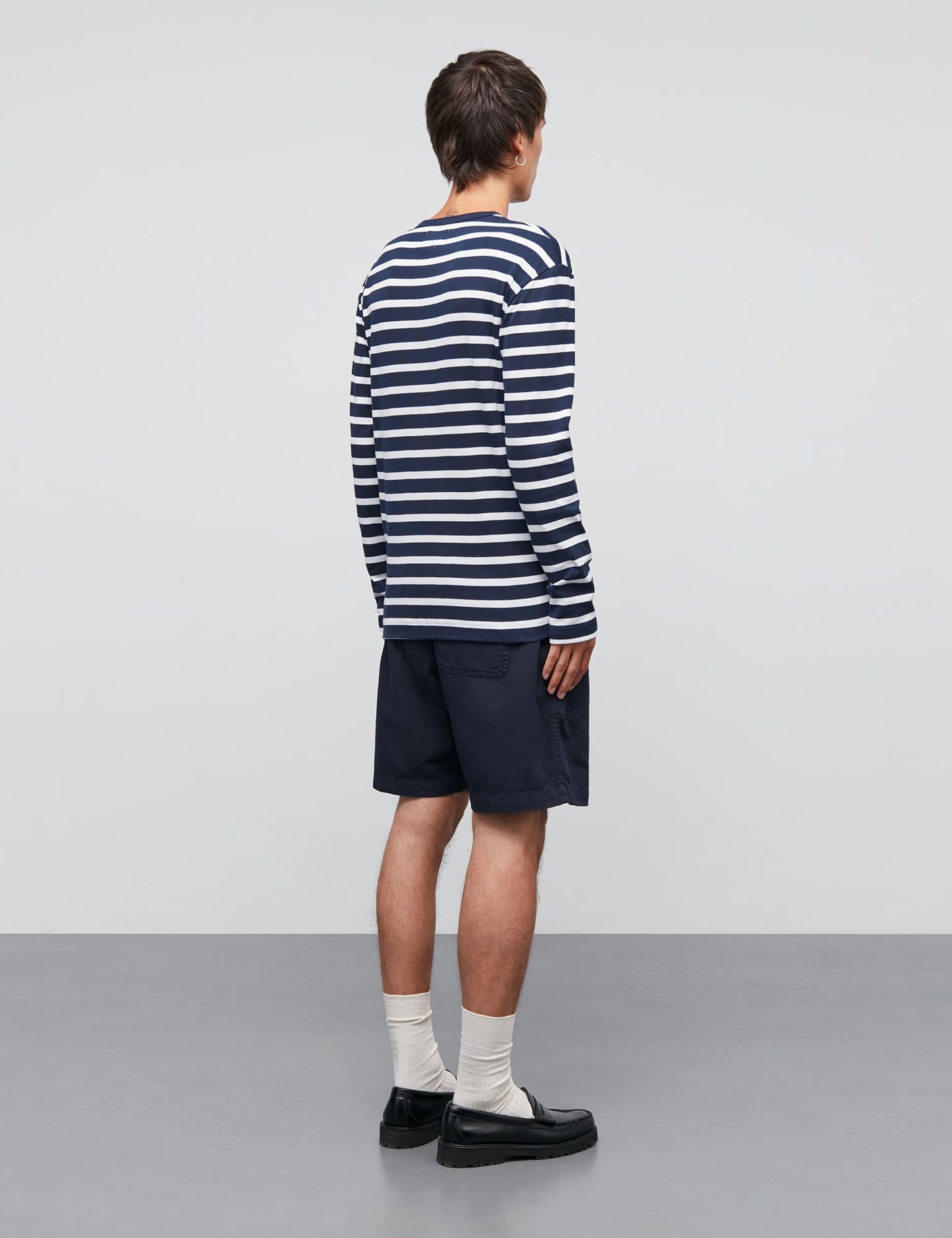 Trio Rib Tobias Tee LS, Parisian Night/Brilliant White