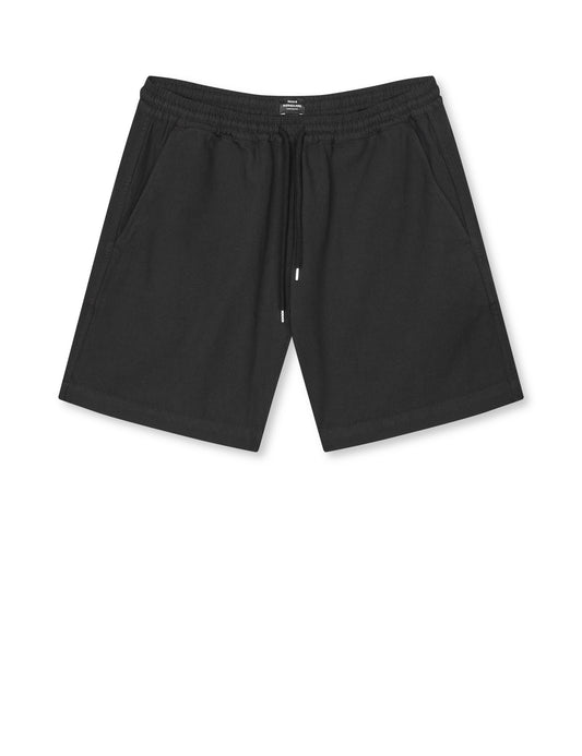 Dyed Canvas Beach Shorts, Black