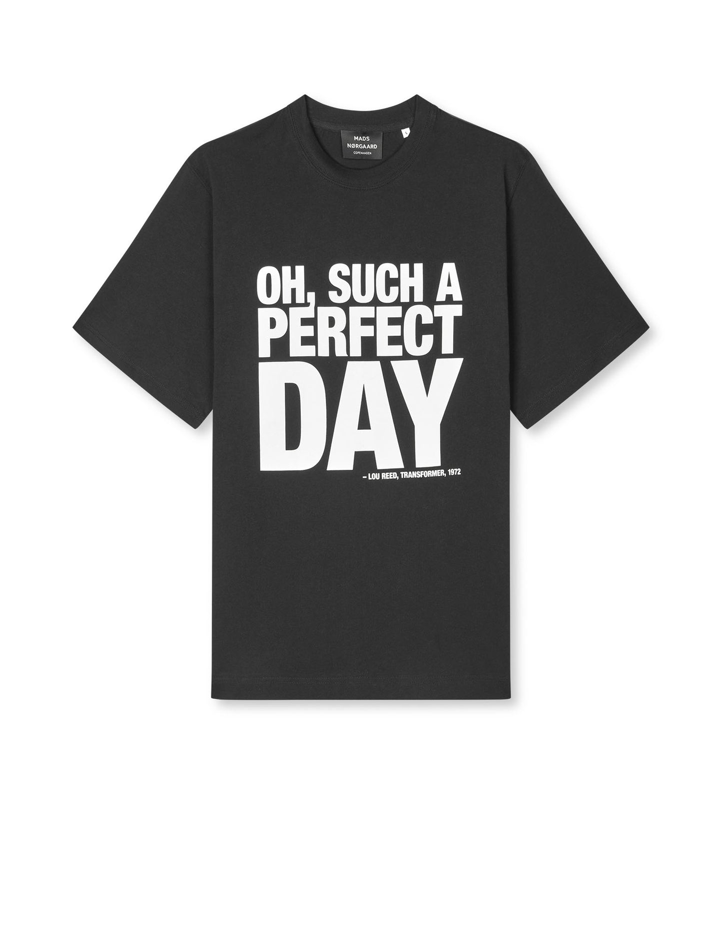 Cotton Jersey Frode Perfect Day Tee, Black