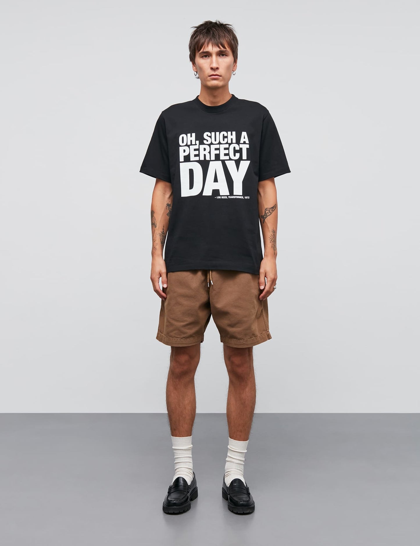 Cotton Jersey Frode Perfect Day Tee, Black