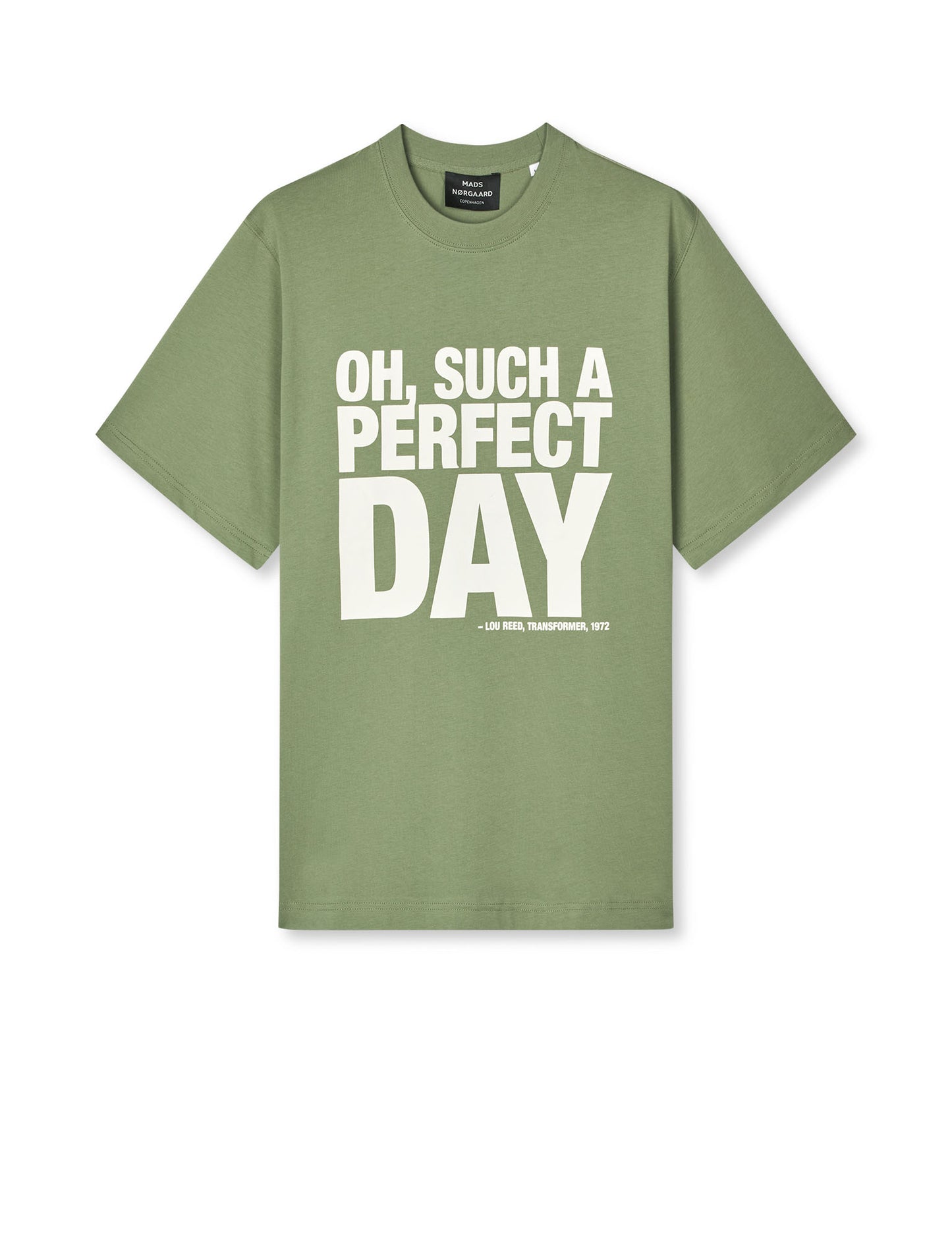 Cotton Jersey Frode Perfect Day Tee, Oil Green