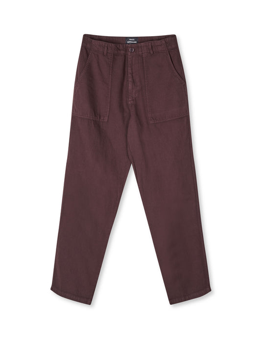 Cotton Linen Work Jay Pants, Chicory Coffee