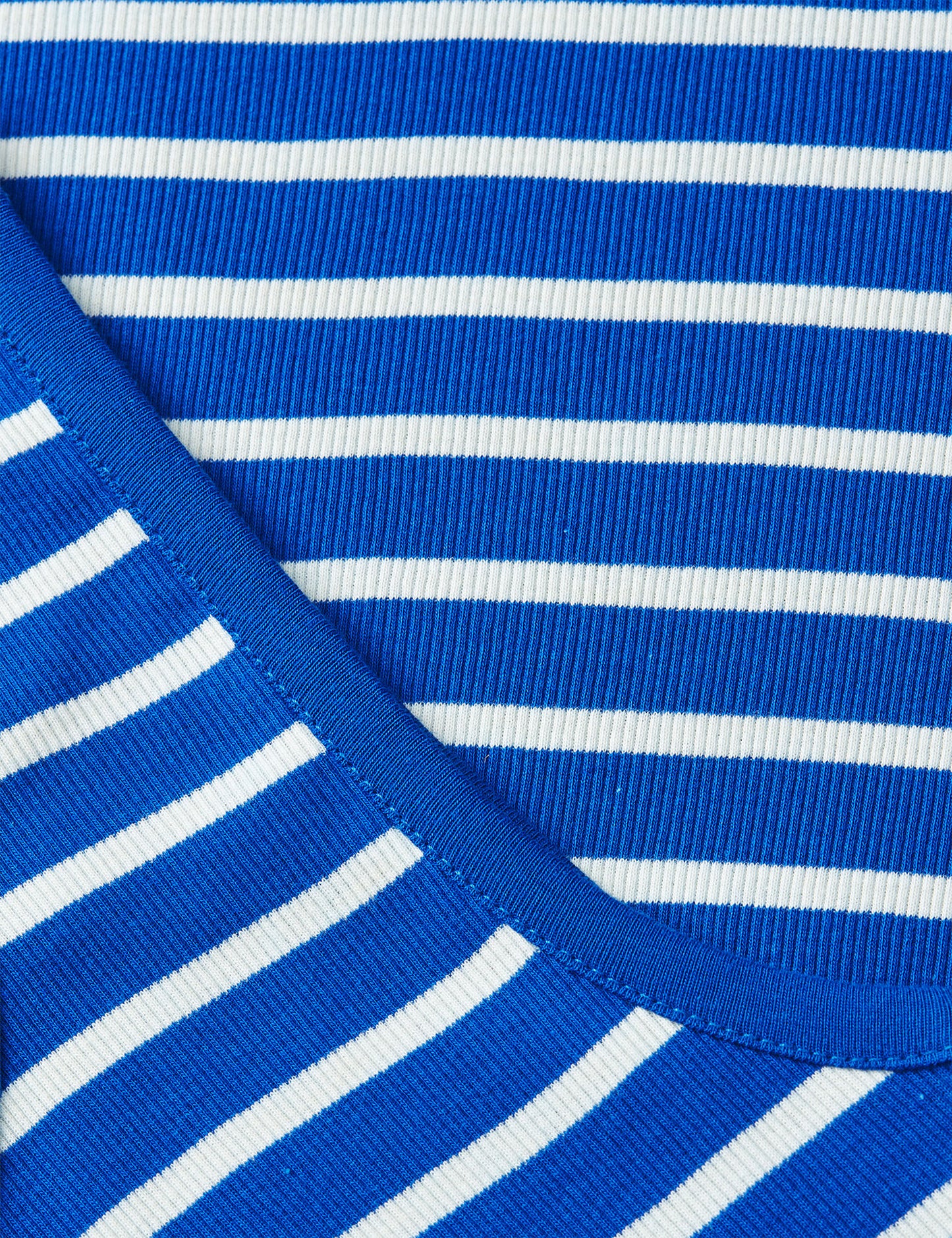 2x2 Cotton Stripe Amour Tank Top, Surf The Web/Vanilla Ice