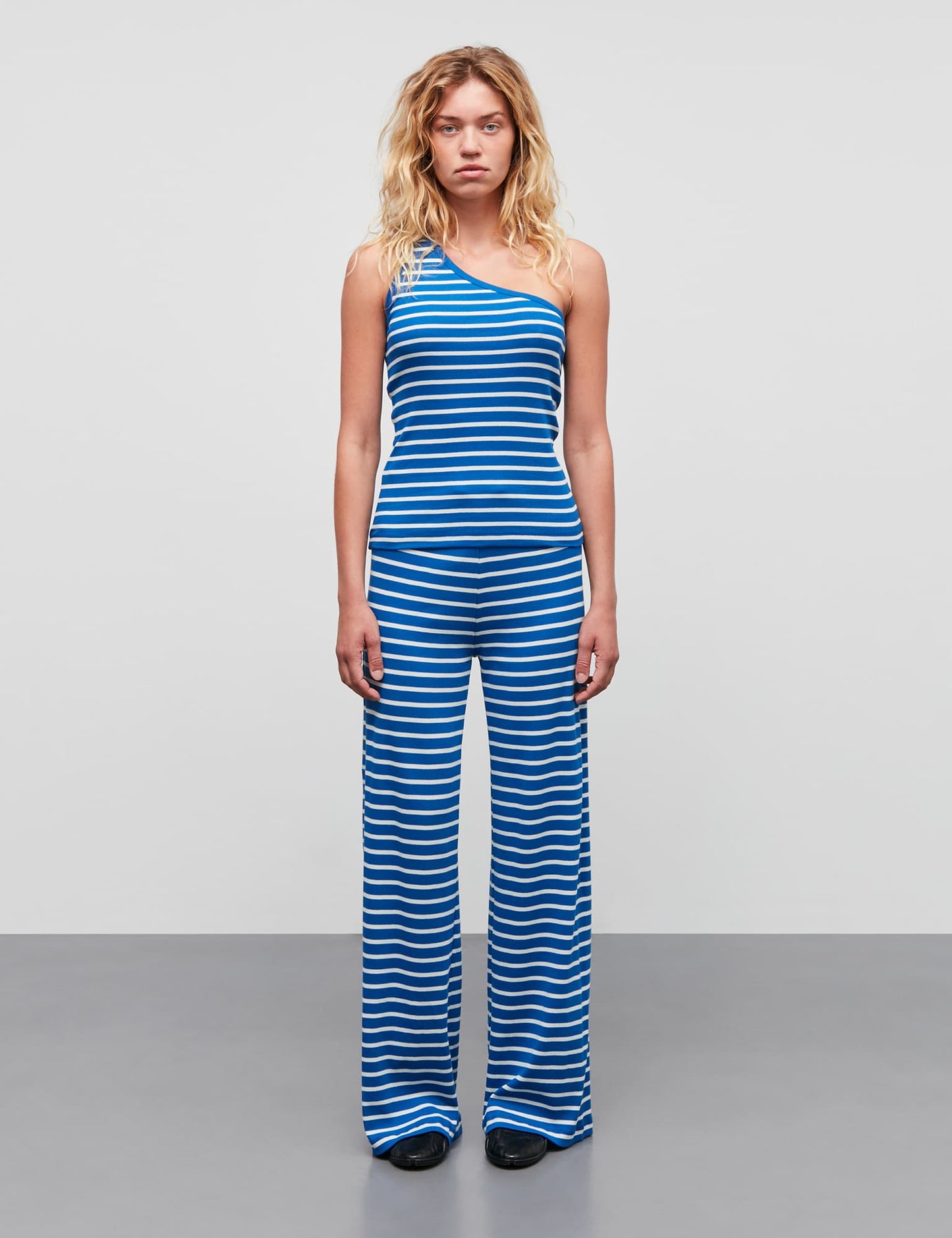 2x2 Cotton Stripe Velon Pants, Surf The Web/Vanilla Ice