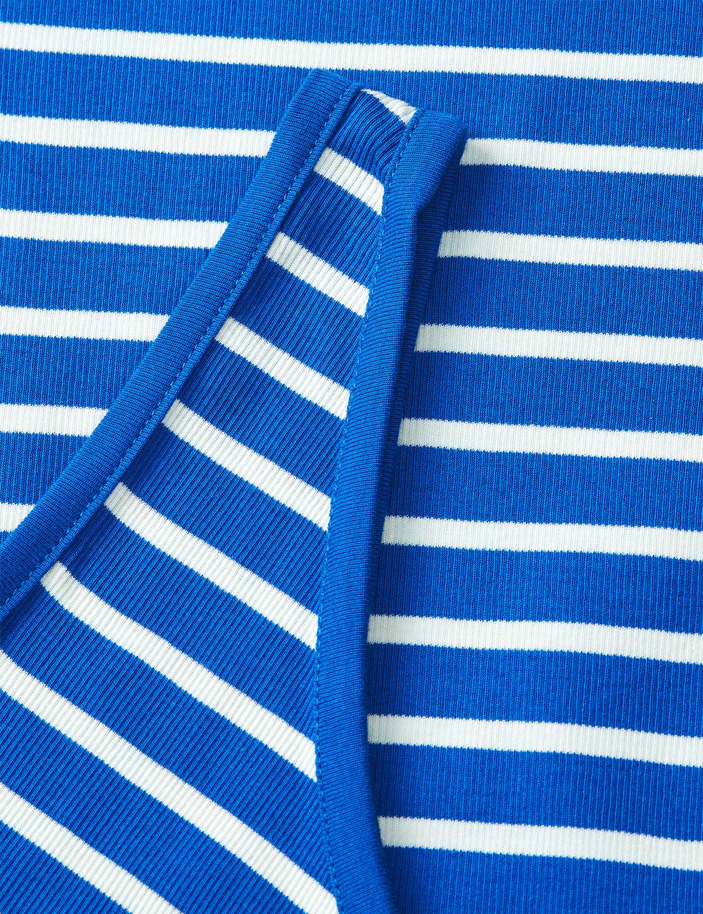 2x2 Cotton Stripe Kitty Top, Surf The Web/Vanilla Ice