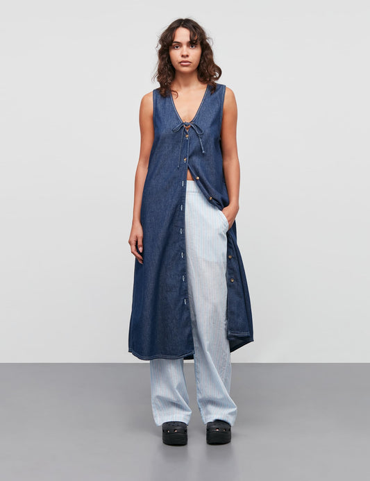 Air Denim Pauline Dress, Dark Blue Denim