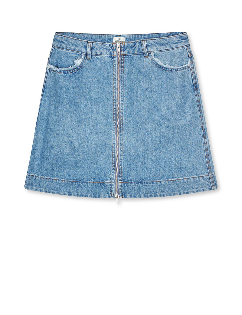 Classic Denim Riva Skirt, Mid Blue Denim – MADS NØRGAARD – COPENHAGEN