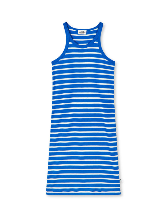 2x2 Cotton Stripe Carna Dress, Surf The Web/Vanilla Ice
