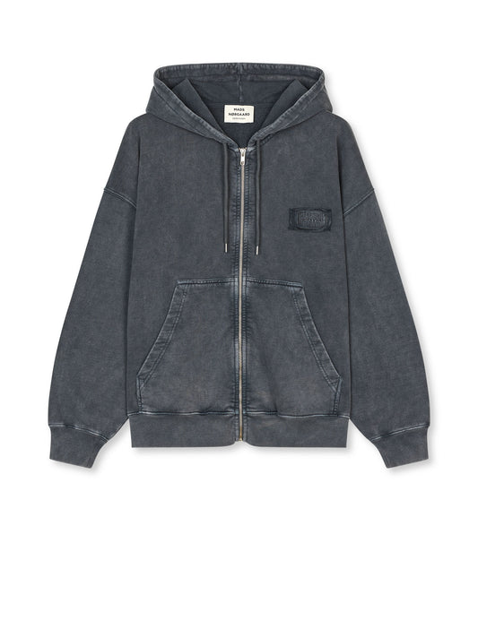 Compact Cotton Alpa Zip Hoodie, Asphalt