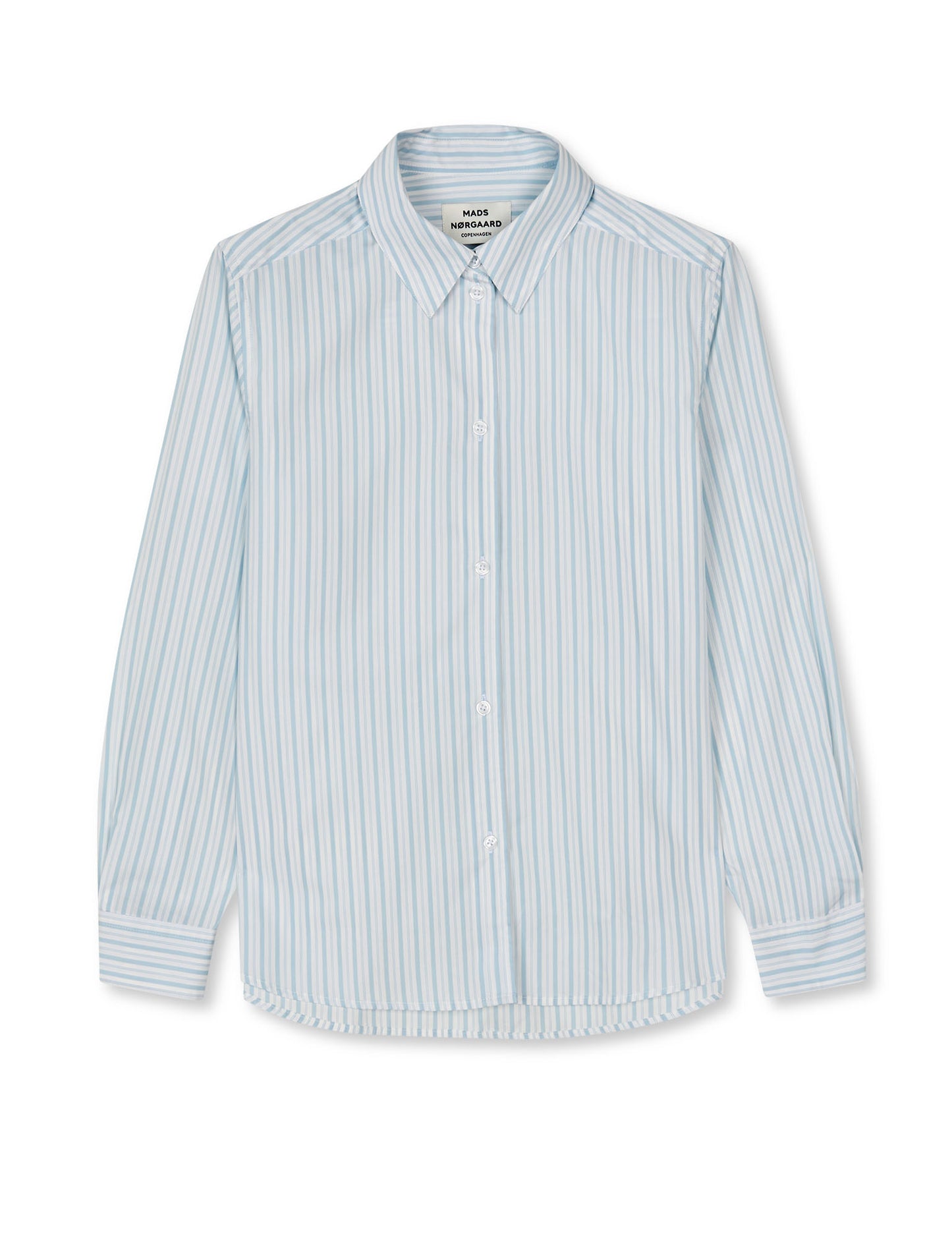 Poplinda Crane Shirt, Pinstripe/Cashmere Blue