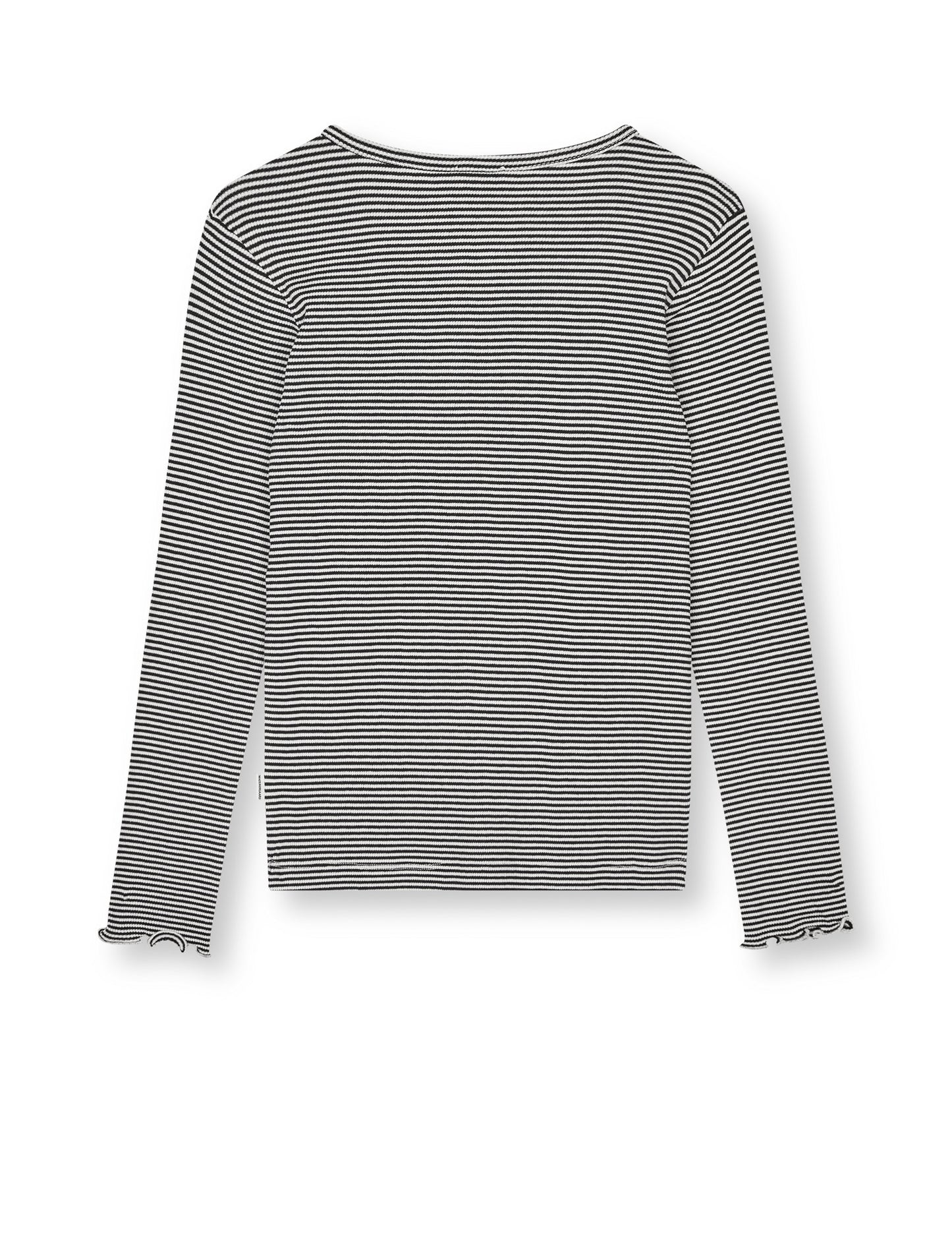 2x2 Cotton Stripe Tala Tee LS, Black/Vanilla Ice