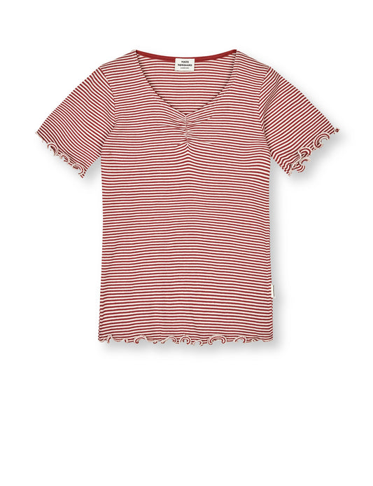 2x2 Cotton Stripe Tiki Tee, Winery/Vanilla Ice