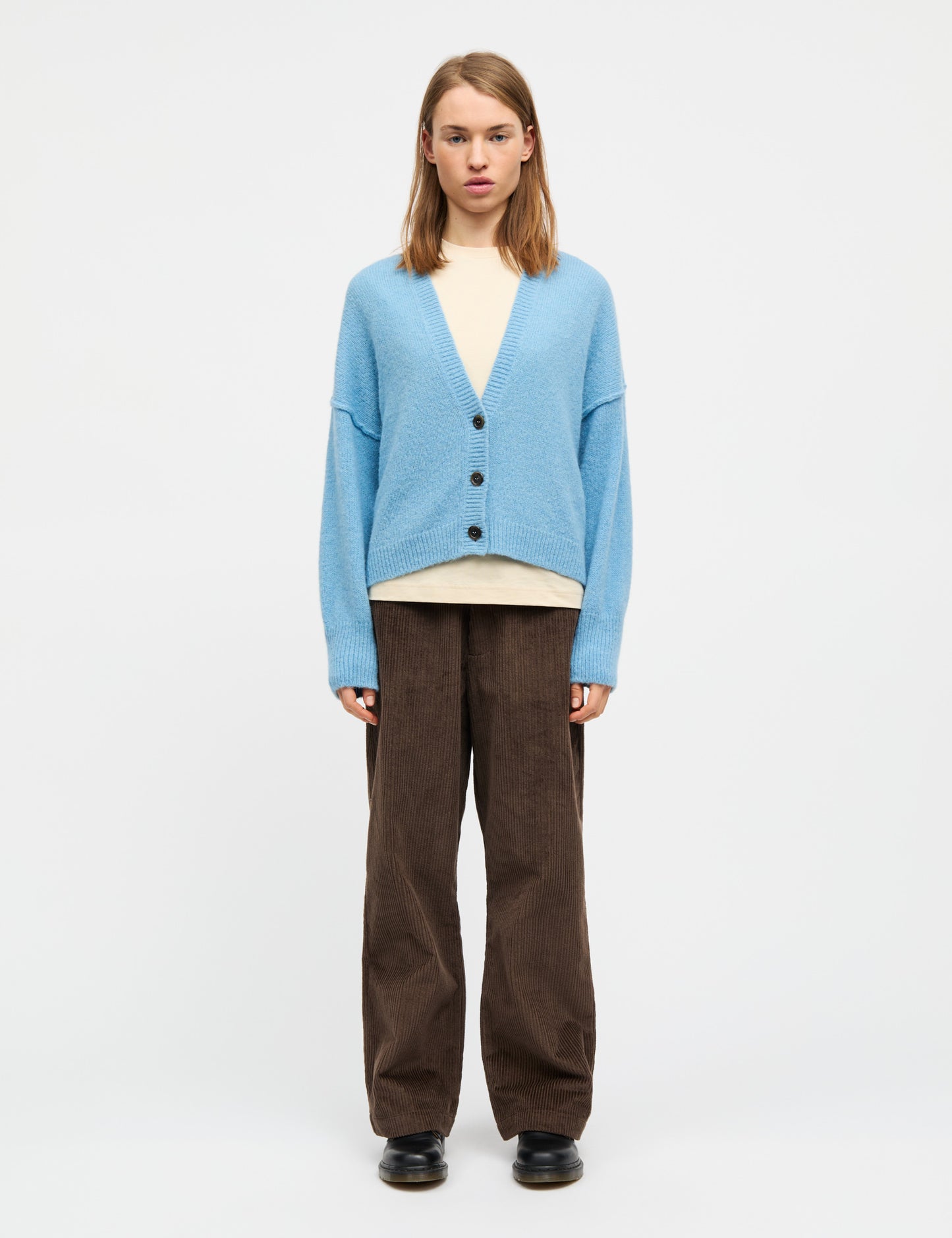 Alpaca Amber Cardigan, Crystal Teal