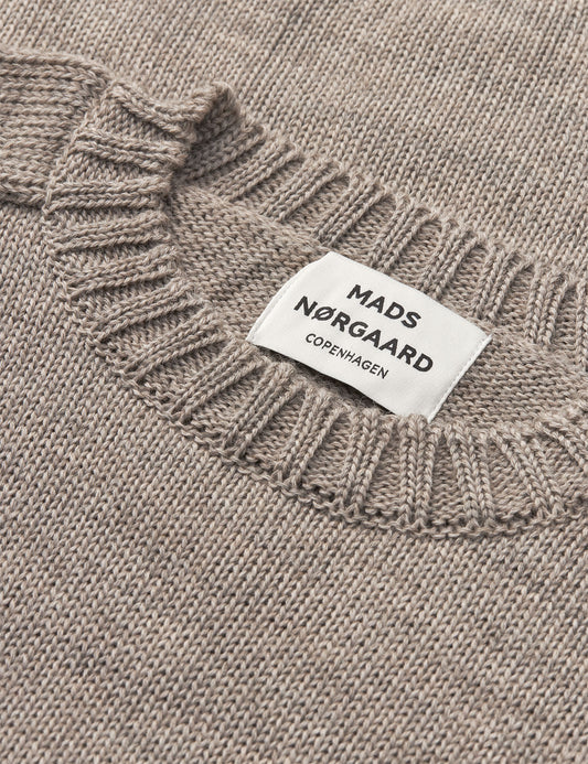 Wool Karoline Sweater, Beige Melange