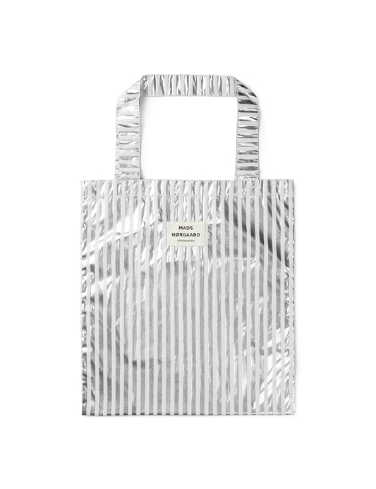 Sacky Metallic Atoma Bag, Silver