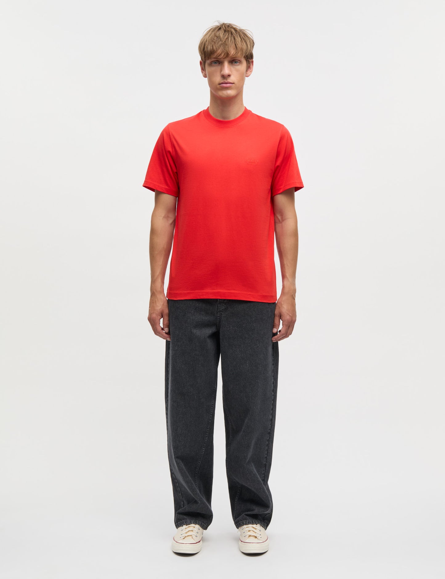 Cotton Jersey Frode Logo Tee FAV, Fiery Red