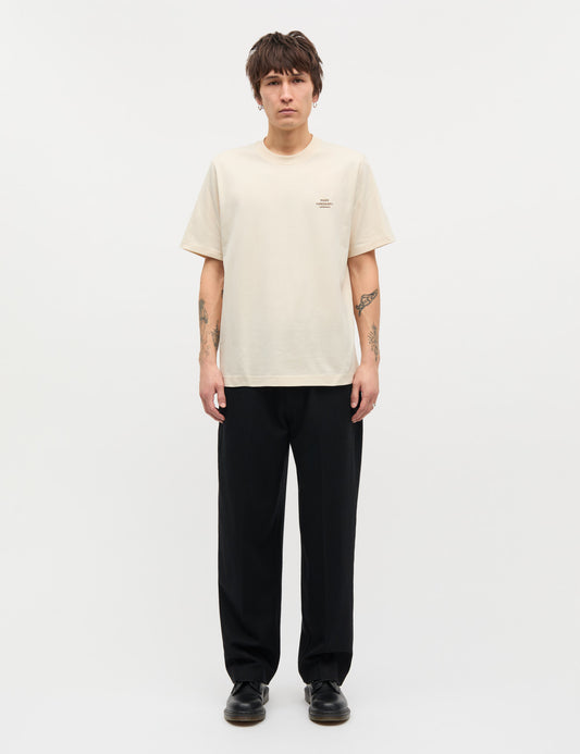 Cotton Jersey Frode Logo Tee FAV, Seedpearl