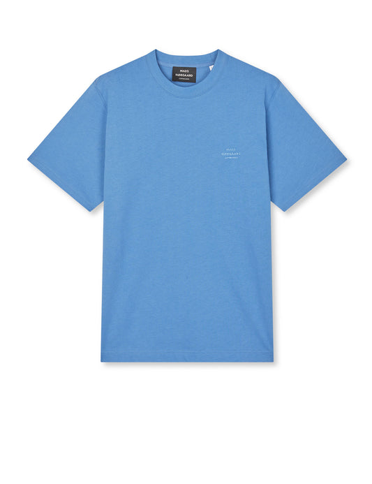 Cotton Jersey Frode Logo Tee FAV, Bright Cobalt