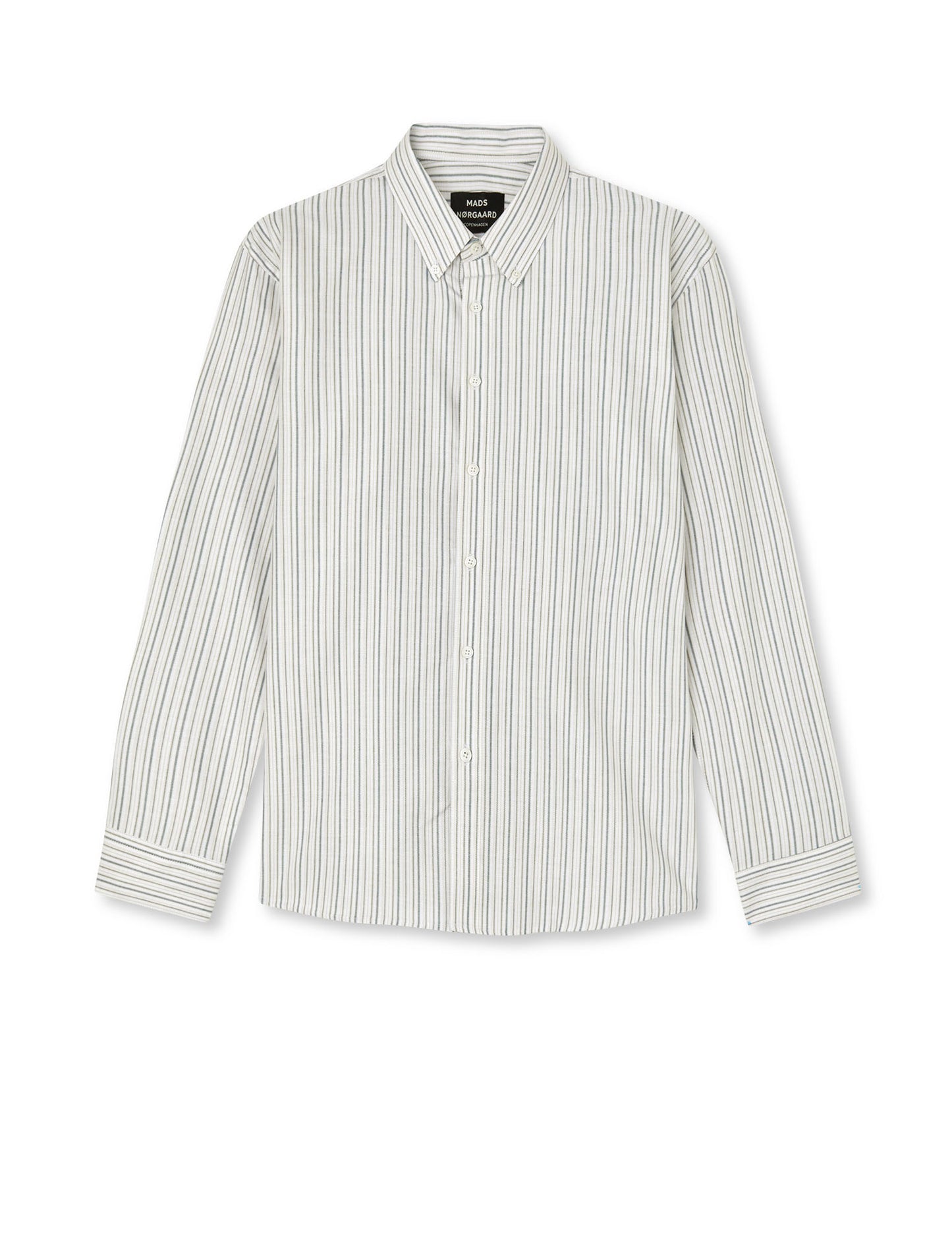 Cotton Oxford Sune Stripe Shirt BD FAV, Deep Sea