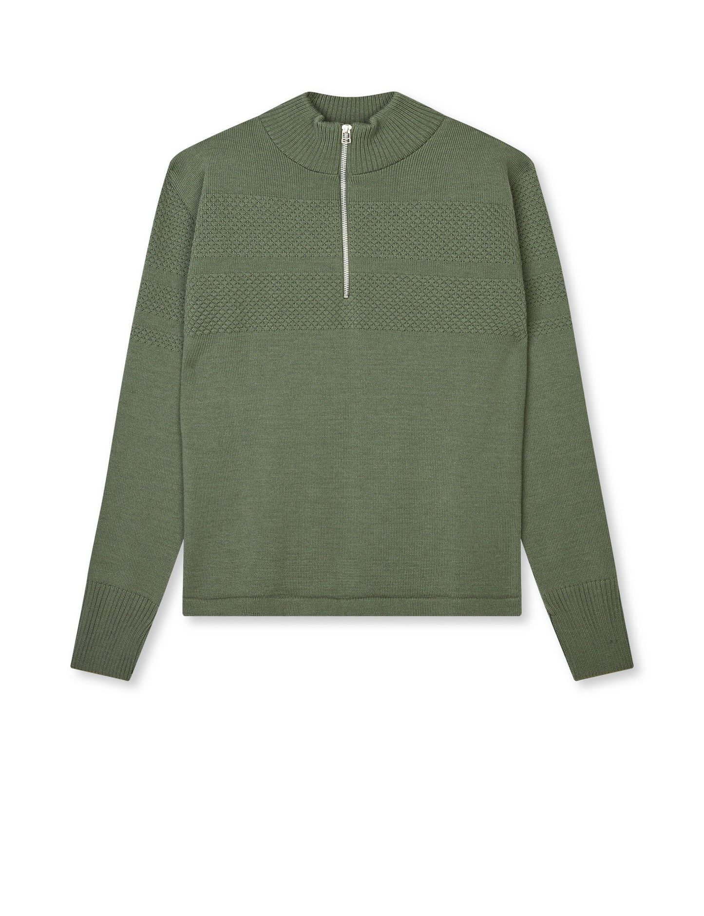 Wool Klemens Half Zip Knit, Four Leaf Clover